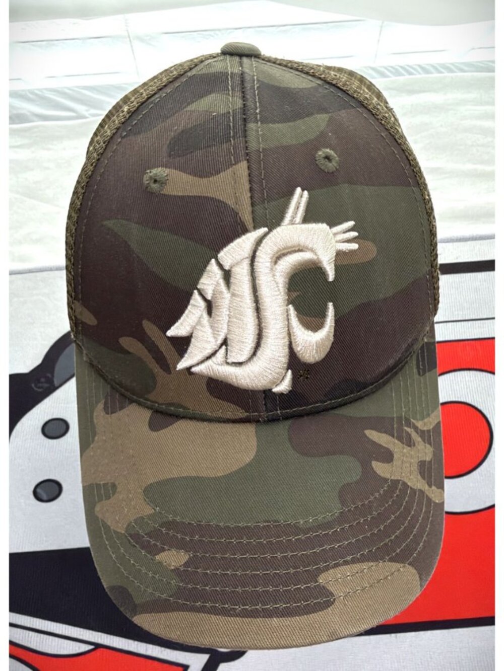Russell Camo Washington State Cougars embroidered Snapback Hat/Cap